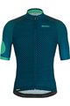SANTINI Tricou de ciclism cu mânecă scurtă - KARMA MILLE - albastru/verde
