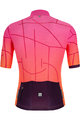 SANTINI Tricou de ciclism cu mânecă scurtă - TONO PURO - roz/bordo/portocaliu