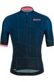 SANTINI Tricou de ciclism cu mânecă scurtă - TONO PURO - roz/albastru
