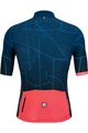 SANTINI Tricou de ciclism cu mânecă scurtă - TONO PURO - roz/albastru
