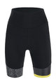 SANTINI Pantaloni scurți de ciclism fără bretele - GIADA HIP LADY - negru