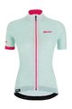 SANTINI Tricou de ciclism cu mânecă scurtă - GIADA HIP LADY - alb/albastru deschis/roz