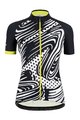 SANTINI Tricou de ciclism cu mânecă scurtă - GIADA POP LADY - alb/galben/negru