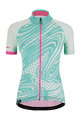 SANTINI Tricou de ciclism cu mânecă scurtă - GIADA POP LADY - alb/roz/albastru deschis