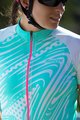 SANTINI Tricou de ciclism cu mânecă scurtă - GIADA POP LADY - alb/roz/albastru deschis