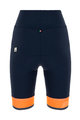 SANTINI Pantaloni scurți de ciclism fără bretele - GIADA LUX LADY - portocaliu/albastru