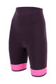 SANTINI Pantaloni scurți de ciclism fără bretele - GIADA LUX LADY - roz/mov