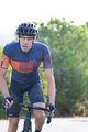 SANTINI Tricou de ciclism cu mânecă scurtă - TONO FRECCIA - albastru/portocaliu