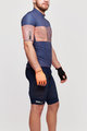 SANTINI Tricou de ciclism cu mânecă scurtă - TONO FRECCIA - albastru/portocaliu