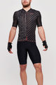 SANTINI Tricou de ciclism cu mânecă scurtă - SLEEK DINAMO - negru/roșu