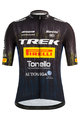 SANTINI Tricou de ciclism cu mânecă scurtă - TREK PIRELLI 2021 - negru/alb/galben