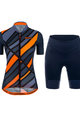 SANTINI Tricoul și pantaloni scurți de ciclism - SLEEK RAGGIO LADY - portocaliu/albastru