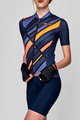 SANTINI Tricou de ciclism cu mânecă scurtă - SLEEK RAGGIO LADY - albastru/portocaliu