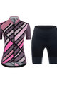 SANTINI Tricoul și pantaloni scurți de ciclism - SLEEK RAGGIO LADY - roz/negru/mov