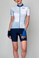 SANTINI Tricoul și pantaloni scurți de ciclism - TONO SFERA LADY - alb/albastru