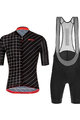 SANTINI Tricoul și pantaloni scurți de ciclism - SLEEK DINAMO - negru/alb