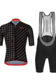 SANTINI Tricoul și pantaloni scurți de ciclism - SLEEK DINAMO - alb/negru