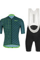SANTINI Tricoul și pantaloni scurți de ciclism - SLEEK DINAMO - verde/negru