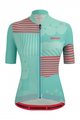 SANTINI Tricou de ciclism cu mânecă scurtă - GIADA OPTIC LADY - albastru/roz