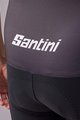 SANTINI Pantaloni scurți de ciclism cu bretele - TOUR DE FRANCE 2022 - alb/roșu/negru