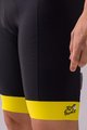 SANTINI Pantaloni scurți de ciclism cu bretele - TOUR DE FRANCE 2022 - galben/negru