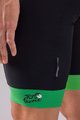 SANTINI Pantaloni scurți de ciclism cu bretele - TOUR DE FRANCE 2022 - negru/verde