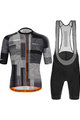 SANTINI Tricoul și pantaloni scurți de ciclism - KARMA KINETIC - negru/alb/portocaliu
