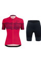 SANTINI Tricoul și pantaloni scurți de ciclism - TONO PROFILO LADY - negru/roz