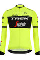 SANTINI Tricou de cilism pentru iarnă cu mânecă lungă - TREK 2019 CLASSE WNT - negru/galben