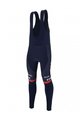 SANTINI Pantaloni de ciclism lungi cu bretele - TREK SEGAFREDO 2023 FAN LINE WINTER - albastru/roșu