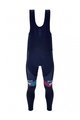 SANTINI Pantaloni de ciclism lungi cu bretele - TREK 2023 FACTORY RACING WINTER - albastru