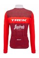 SANTINI Tricou de cilism pentru iarnă cu mânecă lungă - TREK SEGAFREDO 2023 WINTER - roșu/alb