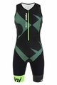 SANTINI Salopetă de ciclism - X IRONMAN CUPIO - verde/negru