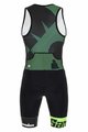 SANTINI Salopetă de ciclism - X IRONMAN CUPIO - verde/negru