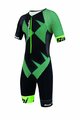 SANTINI Salopetă de ciclism - X IRONMAN CUPIO - negru/verde