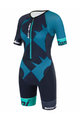 SANTINI Salopetă de ciclism - X IRONMAN CUPIO LADY - albastru