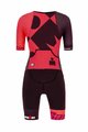 SANTINI Salopetă de ciclism - X IRONMAN CUPIO LADY - roz/bordo