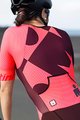 SANTINI Salopetă de ciclism - X IRONMAN CUPIO LADY - roz/bordo