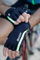 SANTINI Mănuși de ciclism fără degete - X IRONMAN VIS - negru/verde