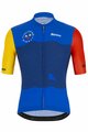 SANTINI Tricou de ciclism cu mânecă scurtă - NIBALI SQUALO - roșu/albastru/galben