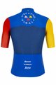 SANTINI Tricou de ciclism cu mânecă scurtă - NIBALI SQUALO - roșu/albastru/galben