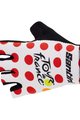 SANTINI Mănuși de ciclism fără degete - TOUR DE FRANCE 2024 - alb/roșu