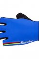 SANTINI Mănuși de ciclism fără degete - UCI RAINBOW - curcubeu/albastru