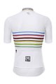 SANTINI Tricou de ciclism cu mânecă scurtă - UCI WORLD CHAMPION MASTER - alb/curcubeu