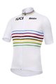 SANTINI Tricou de ciclism cu mânecă scurtă - UCI WORLD CHAMPION MASTER - alb/curcubeu