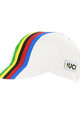 SANTINI Șapcă de ciclism - UCI RAINBOW - curcubeu/alb