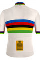 SANTINI Tricou de ciclism cu mânecă scurtă - UCI WORLD 100 GOLD - curcubeu/alb