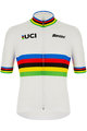 SANTINI Tricou de ciclism cu mânecă scurtă - UCI WORLD CHAMP ECO - curcubeu/alb