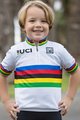 SANTINI Tricou de ciclism cu mânecă scurtă - UCI KIDS - multicolor/alb