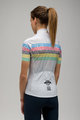 SANTINI Tricou de ciclism cu mânecă scurtă - UCI WORLD 100 LADY - alb/curcubeu